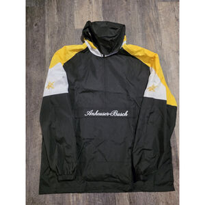 VIntage Anheuser Busch Windbreaker Yellow And Black Size 3XL